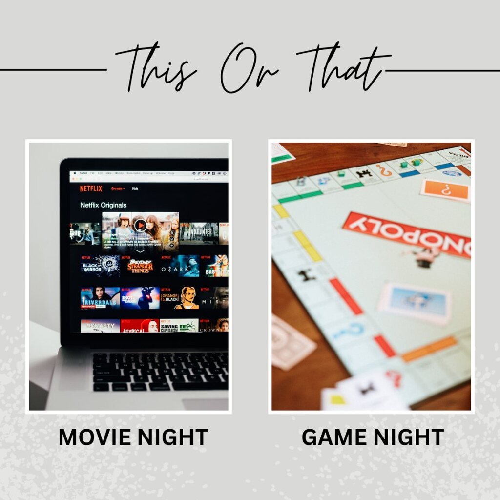 #ThisOrThatTuesday Would you rather plan a movie night or a game night? Comment your choice below.
...
#movienight #gamenight #thisorthat #goodtimes #friends #family #familyactivities #MyrtleBeach #MyrtleBeachSC #ConwaySC #NorthMyrtleBeachSC #SurfsideBea… instagr.am/p/CrLTzWiM4Mc/