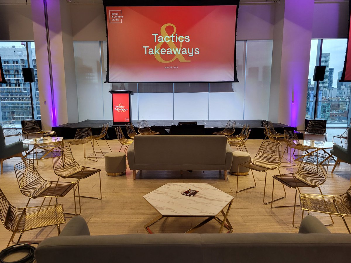 Sean Stanleigh (@seanstanleigh) on Twitter photo Getting ready to host T&T: Tactics and Takeaways, our <a href="/globecontent/">Globe Content Studio</a> #contentmarketing event. Getting ready to host T&T: Tactics and Takeaways, our <a href="/globecontent/">Globe Content Studio</a> #contentmarketing event.