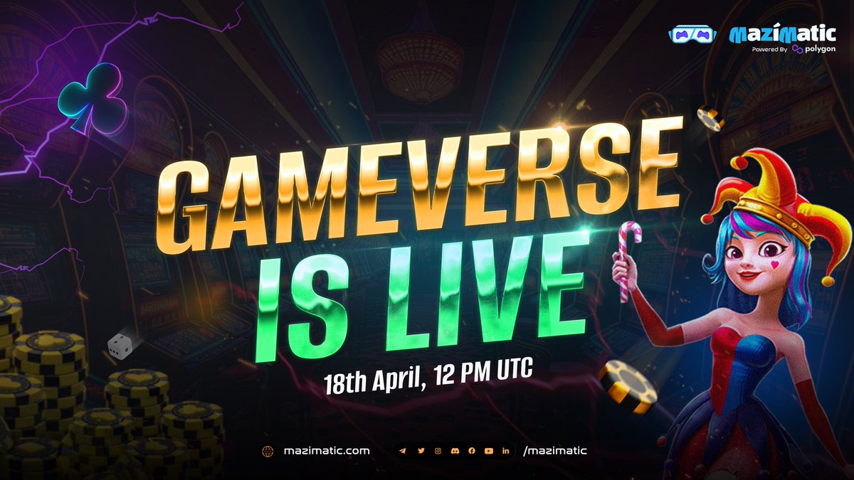 Mazimatic's tweet photo. The wait is finally over! 🔥🎉 Get ready to dive into the world of GameVerse! 🎮

Phase 1 of @Mazidotgame's revolutionary gaming experience is here, and we couldn't be more thrilled to share it with you. 🤩🚀

It's time you experience the unparalleled level of excitement and adventure as you immerse yourself in GameVerse. 😍🔥

Join us now at https://t.co/ukdBJ4W0Uk! 🚀

#GameVerse #Mazi #Gaming #Gamers #MaziMatic