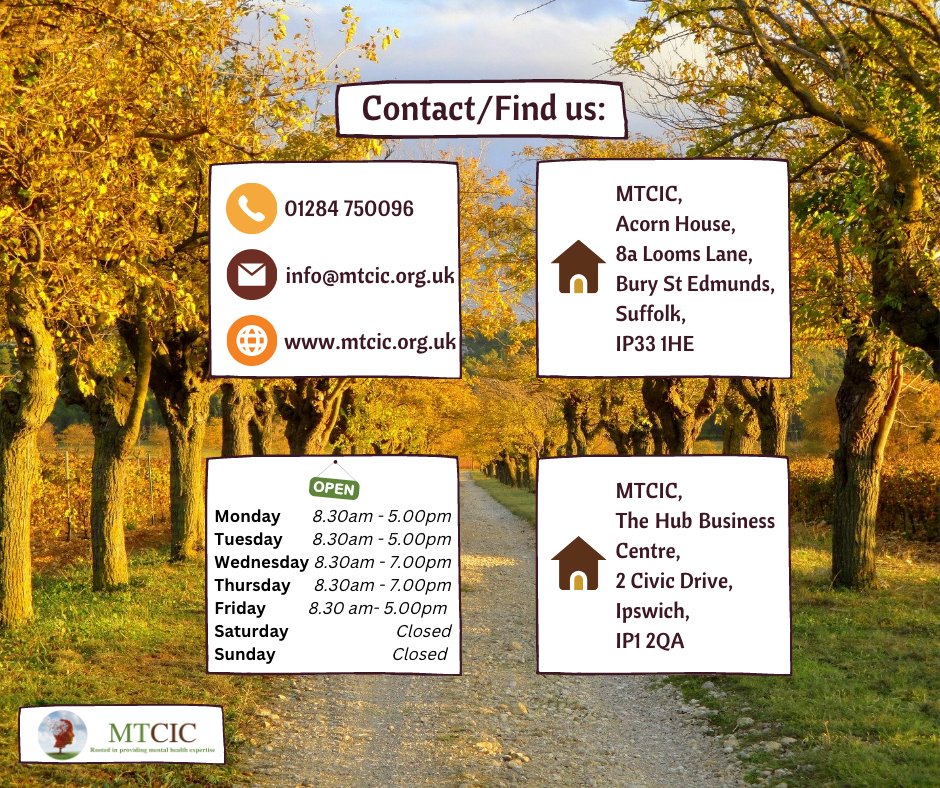 Interested in what we do? Why not get in touch and find out more. Maybe we can help you or someone you know.
Opening times vary depending on location.
#gettalking #therapy #counselling #lookafteryourmentalhealth #lowcosttherapy #therapistsintraining #wellbeingsuffolk