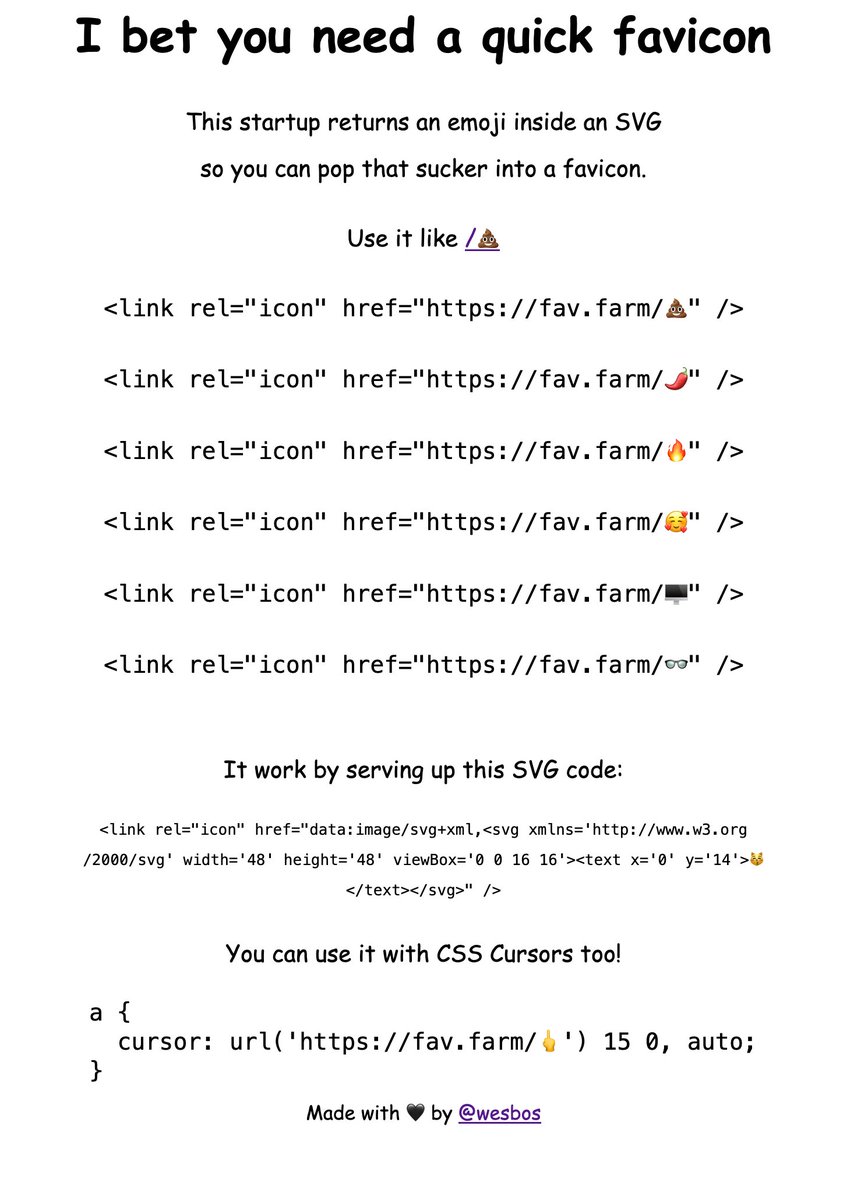 I added the copy + paste SVG code to fav.farm