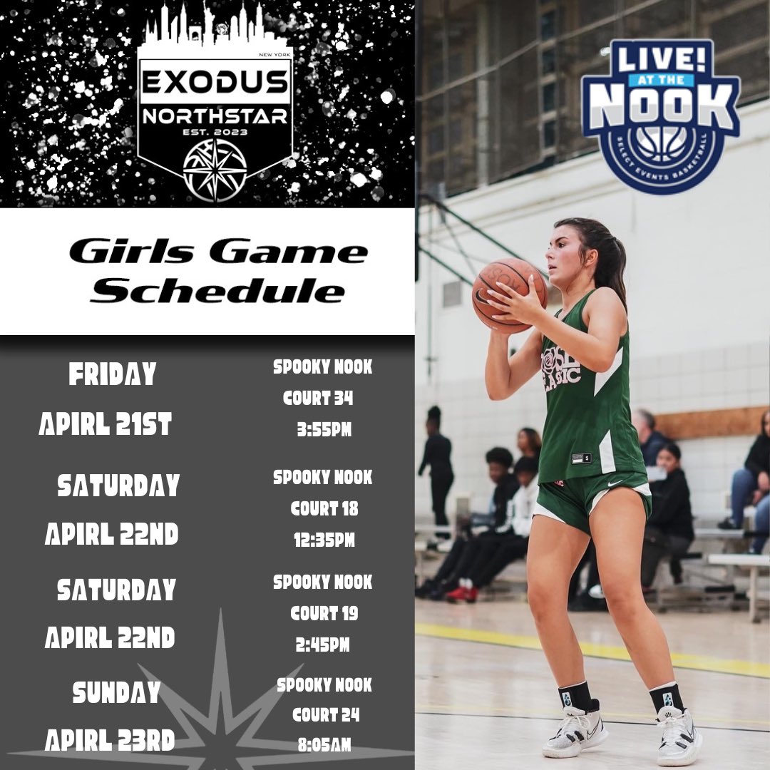 Come check out our  Girls  <a href="/SelectEventsBB/">Select Events Basketball</a> Live at the Nook‼️

📍 Spooky Nook

<a href="/NSSports_NY/">NorthStar Sports ™️</a> <a href="/Exodushoops/">Exodus NYC</a>