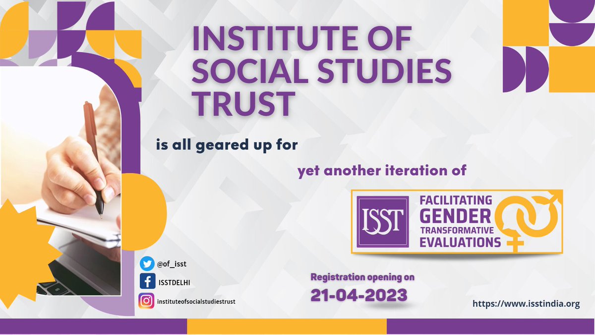 of_isst's tweet photo. We are all set for the next iteration of our online course, Facilitating Gender Transformative Evaluation 2.0!
Registrations open on April 21, 2023!

@FeministEval @EvalYouth_India @ECOI_India @GenderAsia @EvalPartners @EvalyouthAsia 

#onlinecourse #evaluation #gender #FGTE https://t.co/8mAoYL7AAe