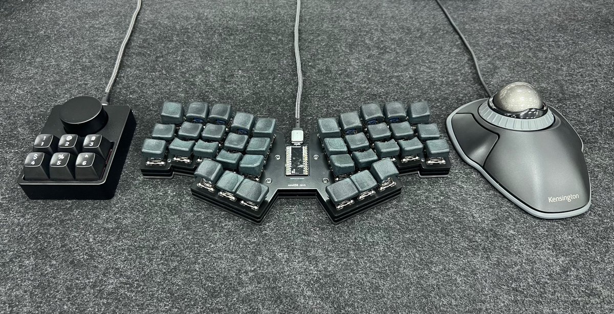 snow_saf503's tweet photo. 今日はOrbit Trackball w/srとnowt36、UC7を使いました
#GravitykeycapsMX
#HIDRemapper https://t.co/RyLrKf392m