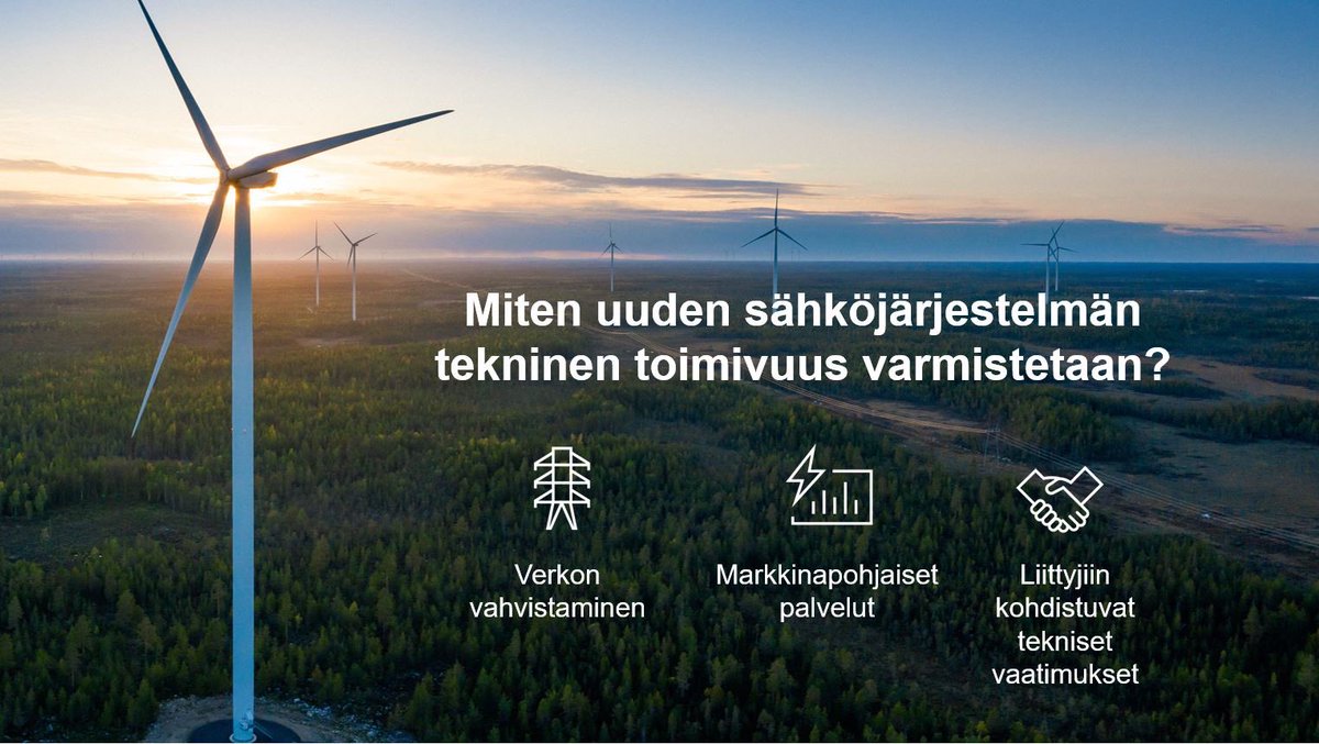 fingrid_oyj's tweet image. Uuden sähköjärjestelmän tekninen toimivuus varmistetaan: 

🔸vahvistamalla verkkoa
🔸markkinapohjaisin palveluin
🔸liittyjien teknisten vaatimusten avulla
@jyrinsalo 
#FingridCurrent #Current