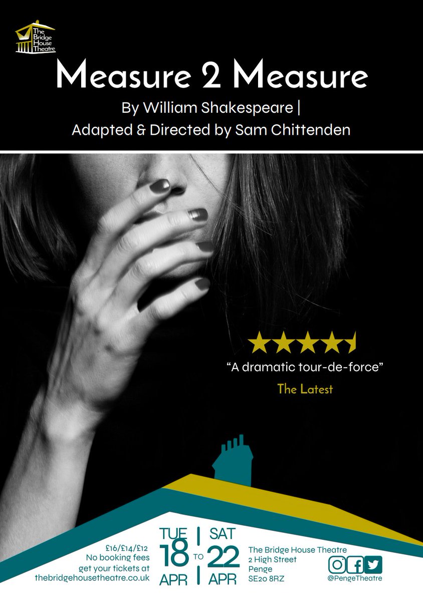 Opens tonight for only a short time @PengeTheatre , wonderful cast to work with, a fantastic message to be told through classical text! 🎟️: thebridgehousetheatre.co.uk/shows/measure-… #Shakespeare #MeToo