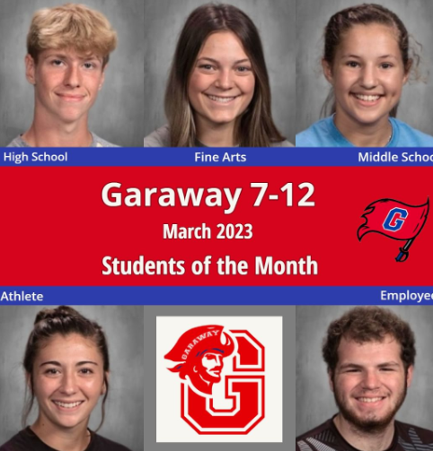 GarawayLocal's tweet photo. Congratulations to the Garaway 7-12 March Students of the Month! https://t.co/sfg8aZcPsY