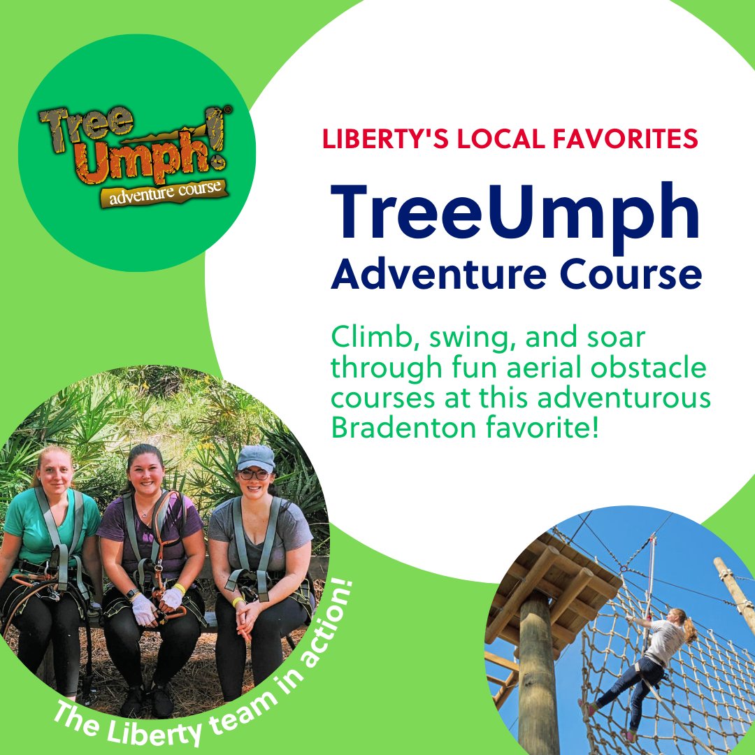 Caught the adventure bug? Then check out TreeUmph! Adventure Course in Bradenton for some high flying fun with their awesome ropes courses!🌴 #ropescourse #bradentonfl #localfavorite