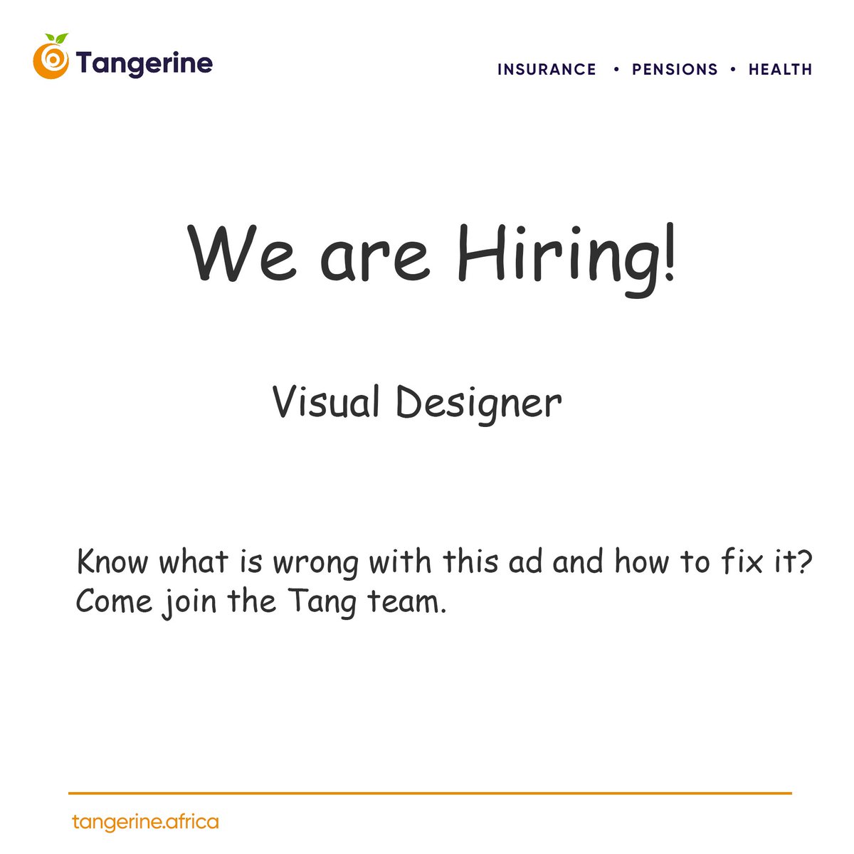 TangerinAfrica's tweet image. 🔔aHave you got skills?

We are looking for you!

Send your CV and Portfolio to Careers@tangerine.africa 

#tangerineafrica #visualdesigner #jobalert