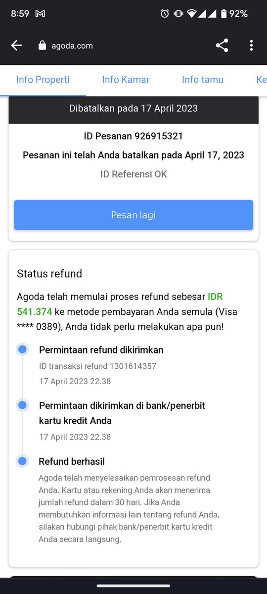 Vanino_14's tweet photo. @akunprotes1 @agoda Sama jeleek banget agoda bilangnya full refund tapi apaa kaga ada duit yang balik,ig agoda Indonesia juga penuh komplen ,apps sampah https://t.co/44sQ8l13p6