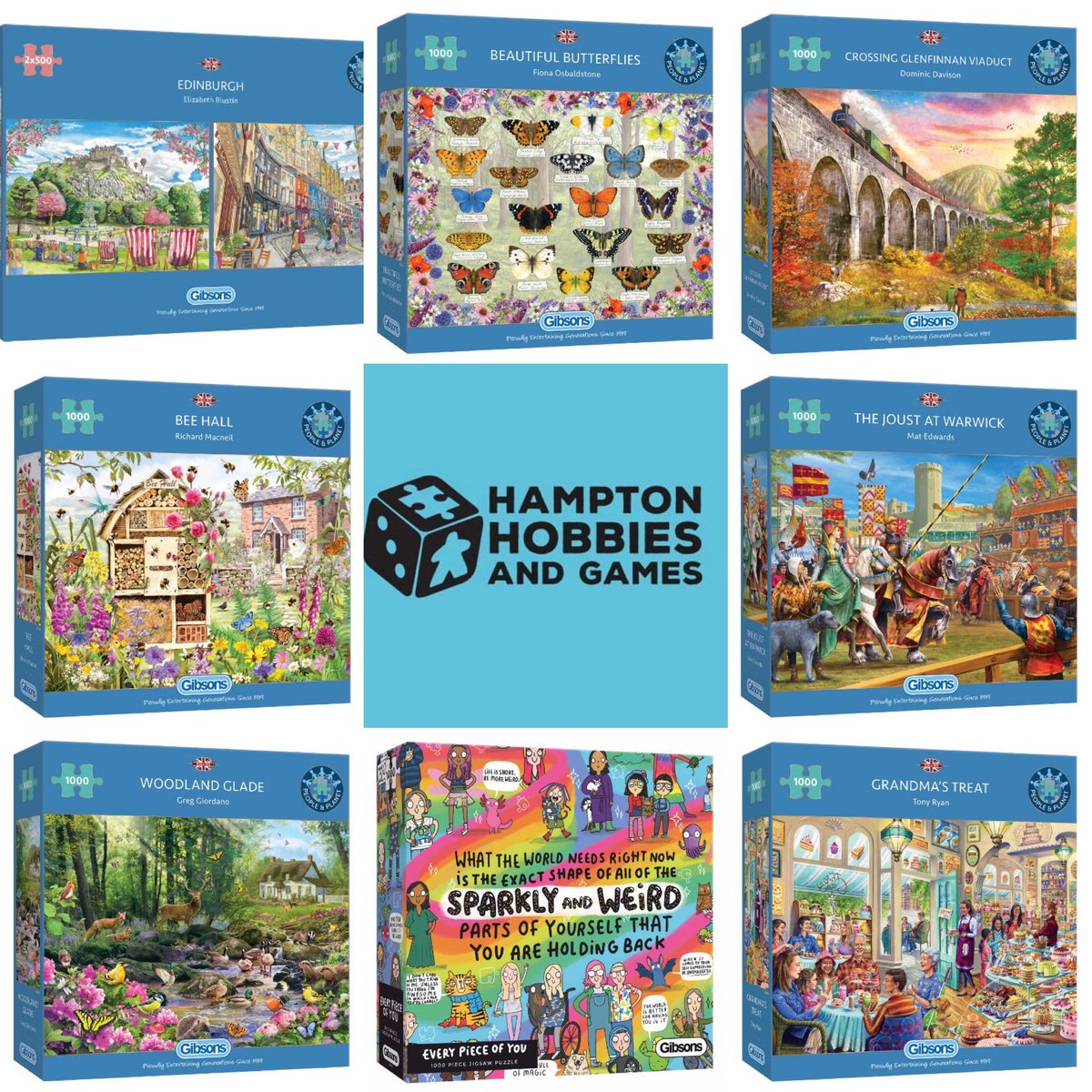 hampton_games's tweet photo. **New Gibsons delivery just arrived** A great start to the day! Some gorgeous new Gibsons puzzles to enjoy. Bee Hall and Joust at Warwick are our two personal faves, which ones do you like? BUY4 save 5%, BUY6 save 10% and earn loyalty points as you go! https://t.co/qzbqCNWk4f https://t.co/iIVWw6Rw3i