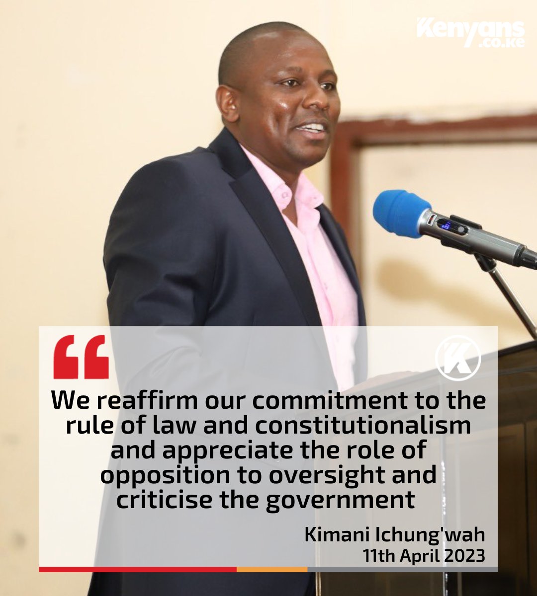 Kenyans's tweet photo. We appreciate the role of opposition to oversight and criticise the government - Kimani Ichung'wah https://t.co/Sd3MfFjCfh