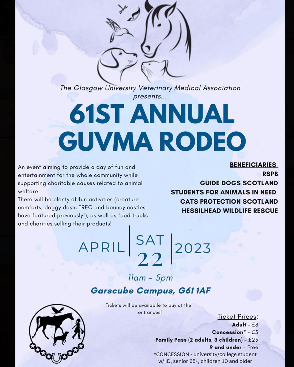 pawsonplastic's tweet photo. Looking forward to this fab event in #Glasgow on Saturday 22nd April. Come along, visit our stall & support our charity. Loads to see & do throughout the day! @GUVMA_Rodeo
#pawsonplastic #dogowners #glasgowdogs #vetschool #dogcharity https://t.co/qCV6QNgyhC