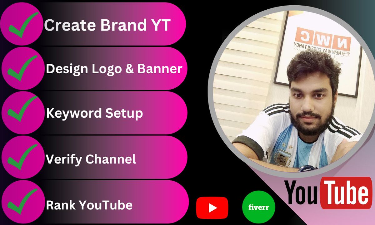 I will Create the Perfect YouTube Channel Setup Design Logo &amp; Channel Art
#youtubechannel 
#DigitalMarketing 
#digitalmarkte
#socialmediamanager 
#professional 
#digitalmarketingservices 
#thumbnail 
#LogoDesign 
#banner 
#HasibulIslam
@Hasibul11298 👋