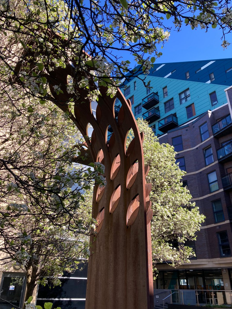 RushbondPLC's tweet image. ‘Sheaf Tree’ by the talented sculpture #ChrisKnight at a very springlike #BreweryWharf today ☀️ 

#Stunning #Art