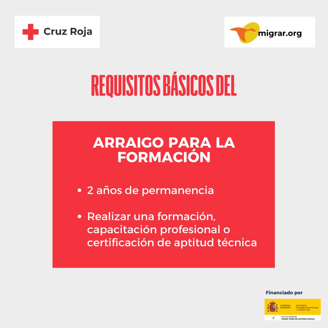 FundacionMigrar's tweet photo. 🗹 Estos son los requisitos básicos para solicitar el #arraigo familiar, que es una forma de obtener la residencia legal en España.
💻 Si tienes dudas, consulta nuestra guía o nuestro servicio de asesoría jurídica gratuita en https://t.co/gAKyyX992f.
#PortalMigrar https://t.co/V9cHpnjVpM
