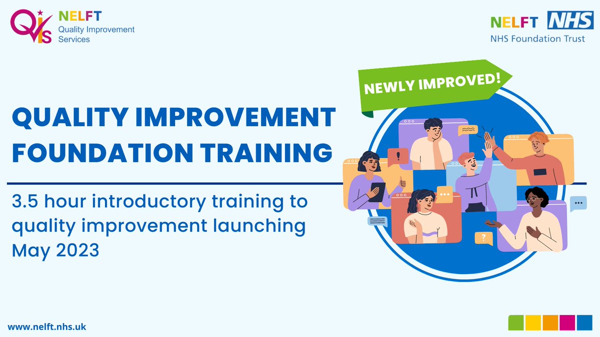 NELFT Quality Improvement Services (@nelftqis) on Twitter photo Our <a href="/NELFT/">North East London NHS Foundation Trust (NELFT)</a> Quality Improvement Foundation Training has gone through its own improvements & will now be a 3.5hr training that will introduce you to how you can improve outcomes in your service. To book/find out more click here: nelft.nhs.uk/qi-training
<a href="/NELFTLetsEngage/">NELFT Lets Engage</a> #QITwitter Our <a href="/NELFT/">North East London NHS Foundation Trust (NELFT)</a> Quality Improvement Foundation Training has gone through its own improvements & will now be a 3.5hr training that will introduce you to how you can improve outcomes in your service. To book/find out more click here: nelft.nhs.uk/qi-training
<a href="/NELFTLetsEngage/">NELFT Lets Engage</a> #QITwitter