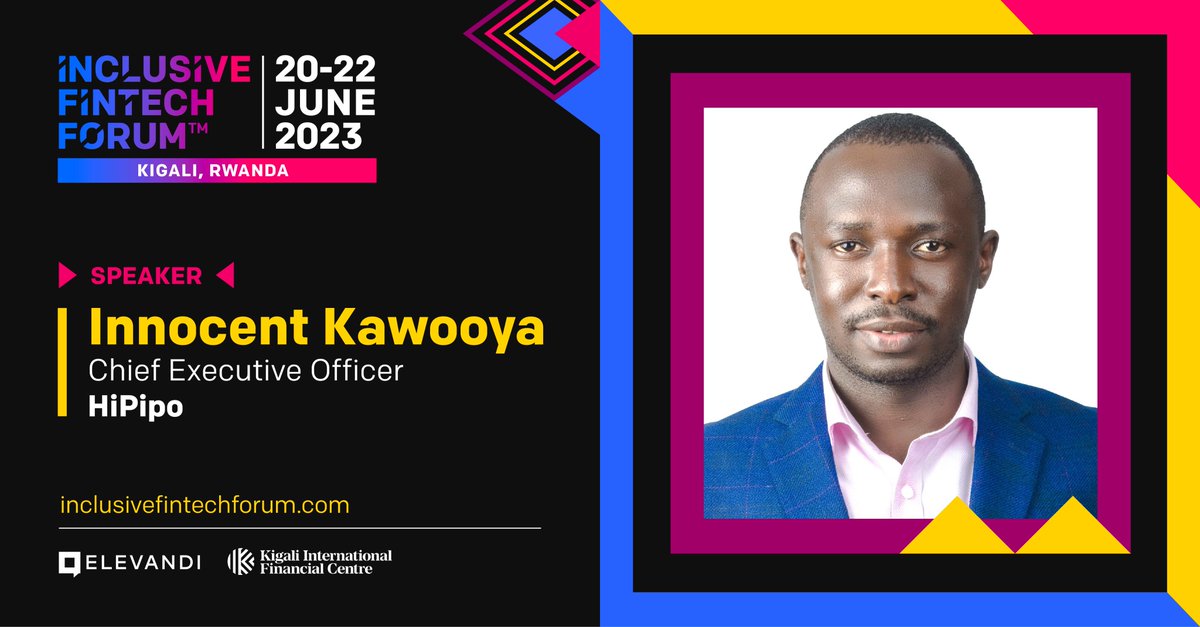 📣 Our CEO @KawooyaInnocent will be a speaker at the Inclusive FinTech Forum, which will take place between 20 – 22 June 2023 at Kigali Convention Centre, Rwanda. 

The #IFF2023 will foster strategies for the inclusive and sustainable development of #FinTech. 

#LevelOneProject