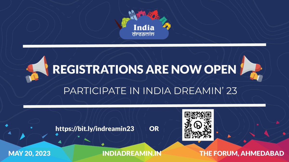 Exciting news! Registration for IndiaDreamin'23 is now open💫
Join us in person for a day of inspiring keynotes, informative sessions, and networking opportunities with like-minded professionals.
 let's make your Salesforce dreams a reality! 
Register now indiadreamin.in