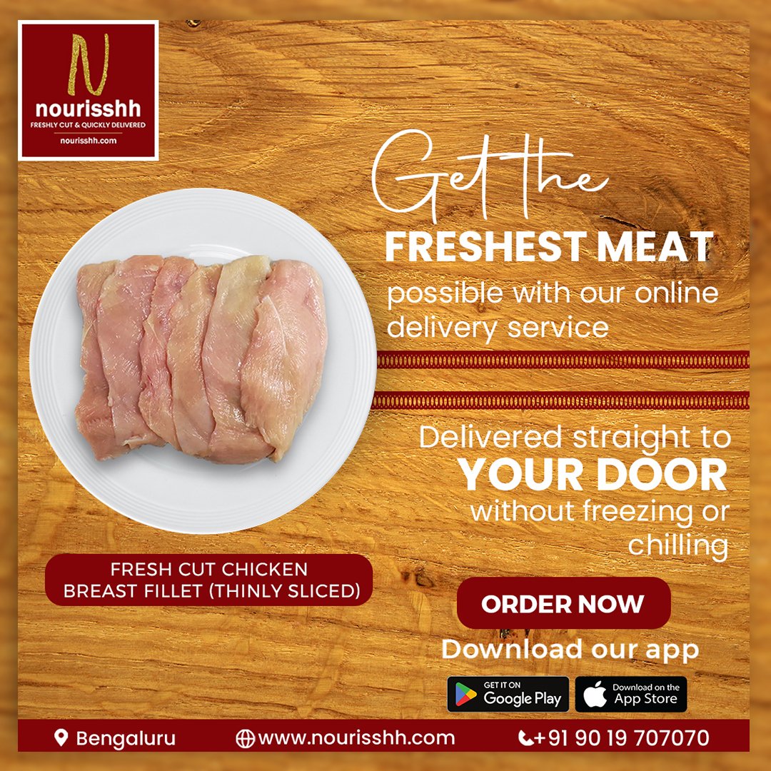 nourisshh's tweet image. Frozen meat is a no-no when it comes to good health and well-being.
Get your meat fresh from Nourisshh

Visit: nourisshh.com
Download our app: rb.gy/y78l
#chickendelivery #freshchicken #meatdelivery   #chickenlovers #homedelivery #healthychicken  #nourisshh