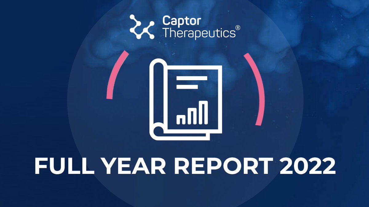 We have just recently published our Full Year Report for 2022! We would like to thank all our stakeholders for their support in achieving yet so many milestones in our development. captortherapeutics.com/news/77/captor…