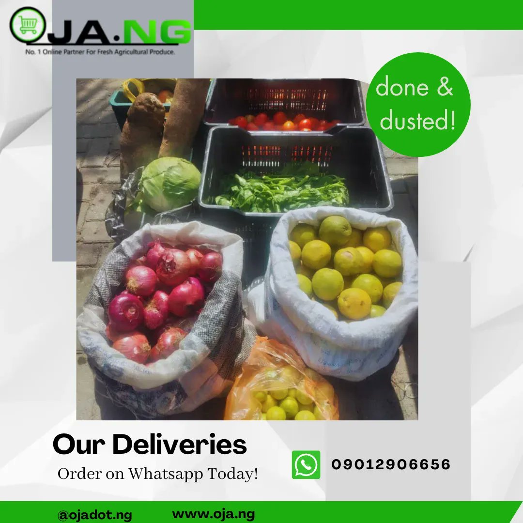 ojadotng's tweet photo. Hello Oja Fam! 

You can now easily order for food stuffs directly on whatsapp and we will respond to you within minutes. Send a message to 09012906658 and we got you covered!

#ojadotng #lagosdeliveries #HappyEaster #deliveryman #HeIsRisen #naijablog https://t.co/VpbtMjweby