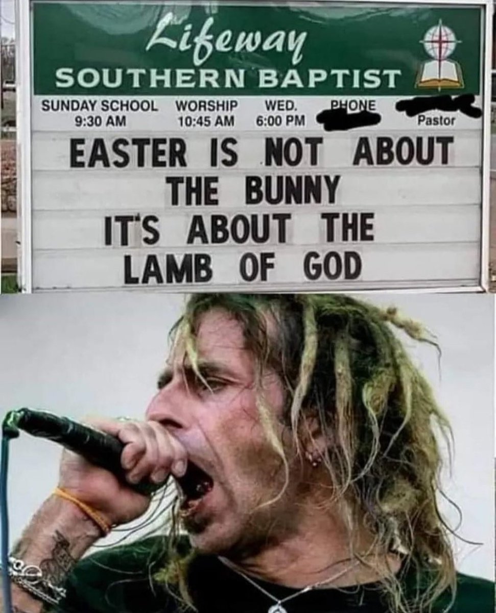 🐰🚫🐑💁🏻‍♀️
#metalmeme #lambofgod #Easter