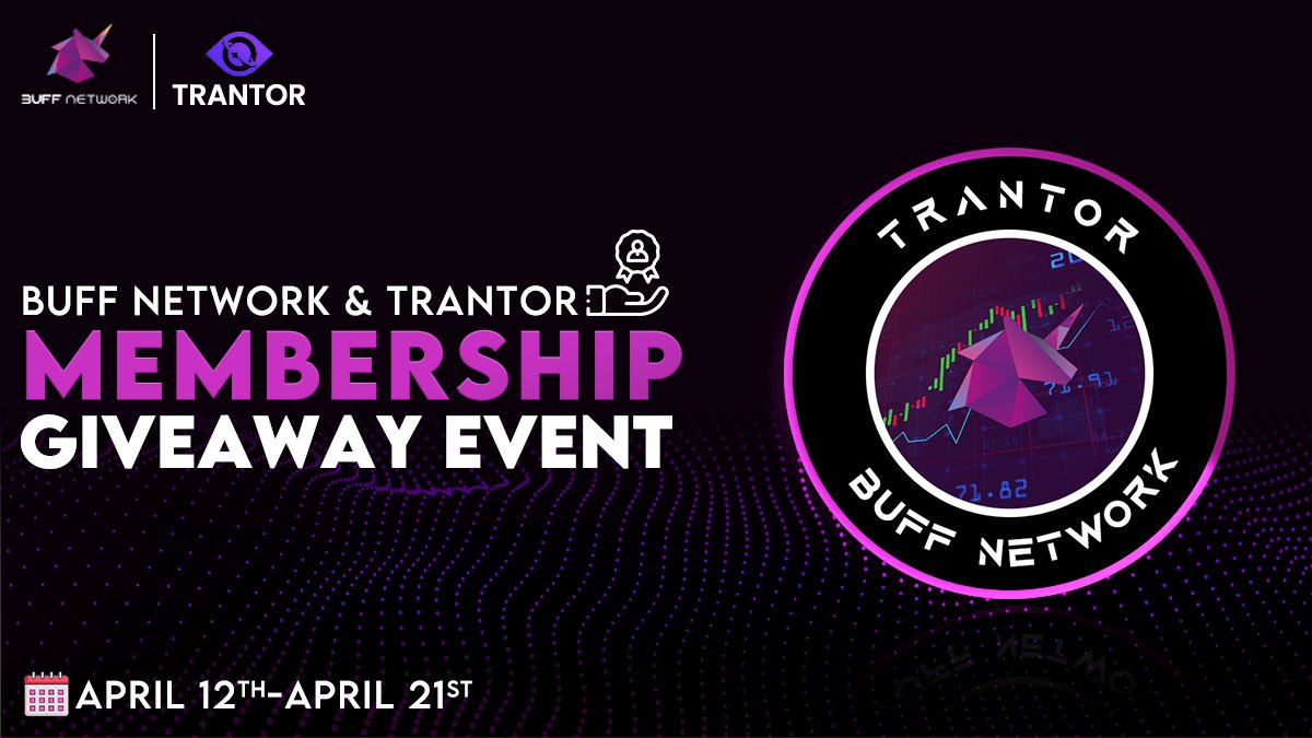 BuffNetworkDex's tweet photo. 😄Pleasure to join @TrantorDAO Membership #Freemint!

🔗Mint Link: https://t.co/s8IREbIASV
🗓️12 April - 21 April

🎁We are giving away SBT https://t.co/0rEBuJswfN

💗Complete more tasks; Gain more XP; Upgrade your membership!

💰Earn more Trantor #Token in their mining pool soon! https://t.co/A517EMa4WZ
