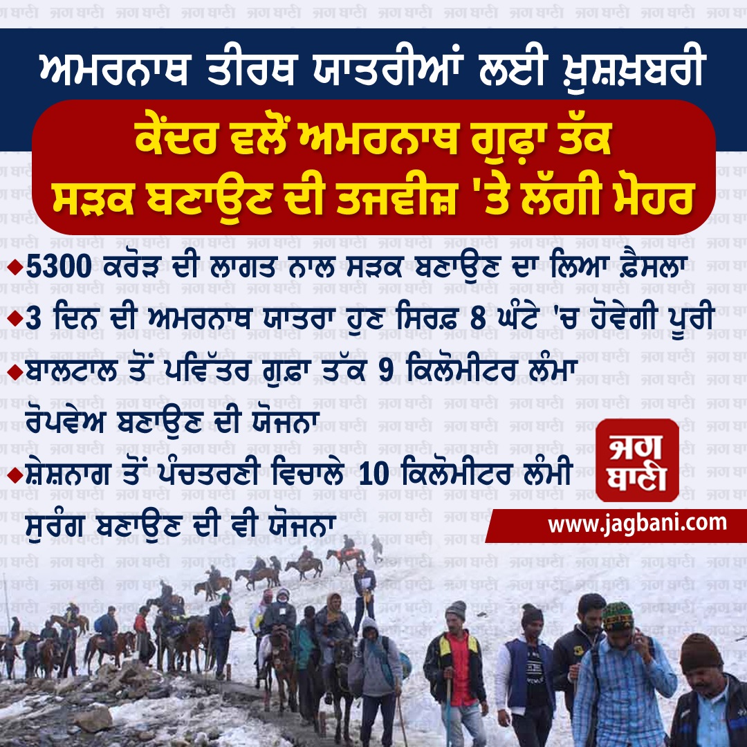JagbaniOnline's tweet photo. ਅਮਰਨਾਥ ਤੀਰਥ ਯਾਤਰੀਆਂ ਲਈ ਖ਼ੁਸ਼ਖ਼ਬਰੀ
#AmarnathYatra #EightHours #JammuAndKashmiandkashmir #Devotees #CentralGovt #Jagbani https://t.co/GFu3ffVAvL