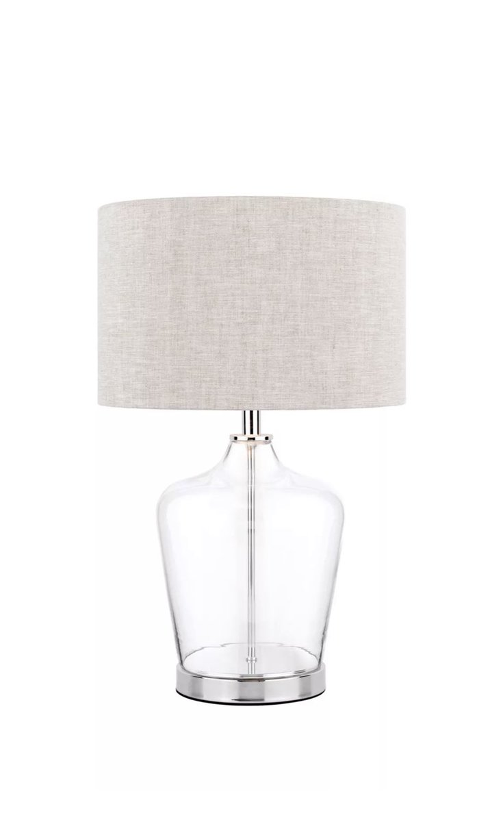 HouseFurnitur3's tweet photo. Laura Ashley Ockley Touch Table Lamp, Polished Chrome// The Ockley table lamp by Laura Ashley features a touch on/off polished chrome plinth beneath a clear glass vase. #offer #ThisMorning #tabledecor #Lamp https://t.co/NgskjNTVzs