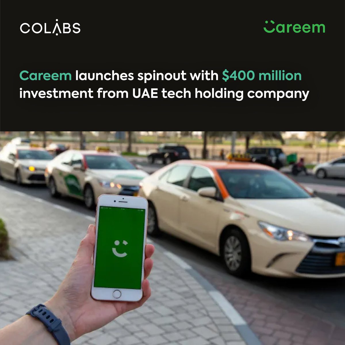 colabswork's tweet photo. e&amp; announced that it will be #investing $400 million in @careem's Super App, developed by @Uber  Technologies and Careem! 🚗

Careem now has two partners in e&amp; and Uber, as it enters a new chapter in becoming the first “everything app” in the Middle East! 🚀

#colabspk #careem https://t.co/WUvh3IITiH