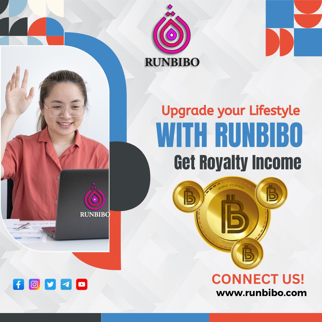 ⤴️💸💸Upgrade your lifestyle💸💸 
💥💥With Runbibo 💥💥
🪙🪙Get Royalty Income🪙🪙
🤝🤝Connect With Us!🤝🤝
🌐runbibo.com🌐
#runbibo #upgradelifestyle #lifestyle #getincome #royaltyincome #bibocoin #earnmoney #directincome #incomeopportunity #grabtheopportunity