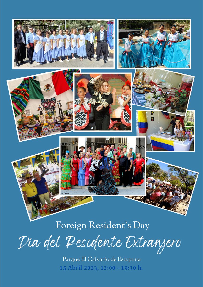 EsteponaTurAyto's tweet photo. El próximo sábado tienes una cita en #Estepona...celebramos el DÍA DEL RESIDENTE EXTRANJERO...¡No te lo pierdas! :) Next Saturday you have an appointment in #Estepona...we are celebrating the FOREIGN RESIDENT'S DAY...Don't miss it!

#eventomulticultural #multiculturalevent https://t.co/IwPRB0Gy6i