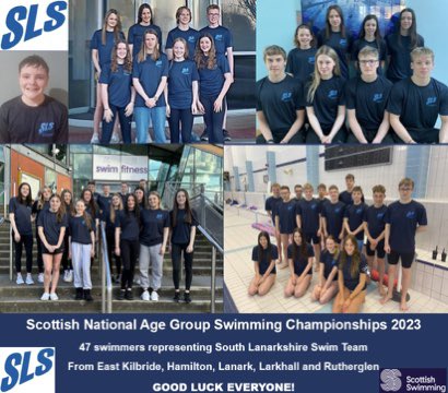 These are some of the SLS  team members proudly representing South Lanarkshire at the Scottish National Age Group Championships. All the best and give it everything. <a href="/LanarkASC/">Lanark ASC</a> <a href="/HamiltonBaths/">Hamilton Baths ASC</a> <a href="/RutherglenASC/">Rutherglen ASC</a> <a href="/SwimLarkhall/">Larkhall Avondale</a> <a href="/ekswimteam/">EK Swim Team</a> <a href="/ScottishSwim/">Scottish Swimming</a> <a href="/scotswimwest/">SASA West District</a>