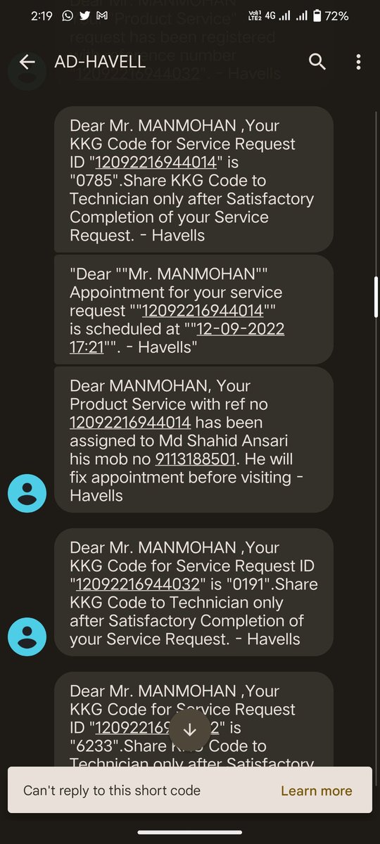 SunilMu81851612's tweet photo. @AnilRaiGupta sir havells lloyd ka ac mene kharida he par jab se meyne install karwaya he tab se ca me AC mein problem a raha hai Kai bar complaint karne ke bavjud Abhi Tak ac ka problem solve Nahin Hua hai https://t.co/5QQW5RCyjb