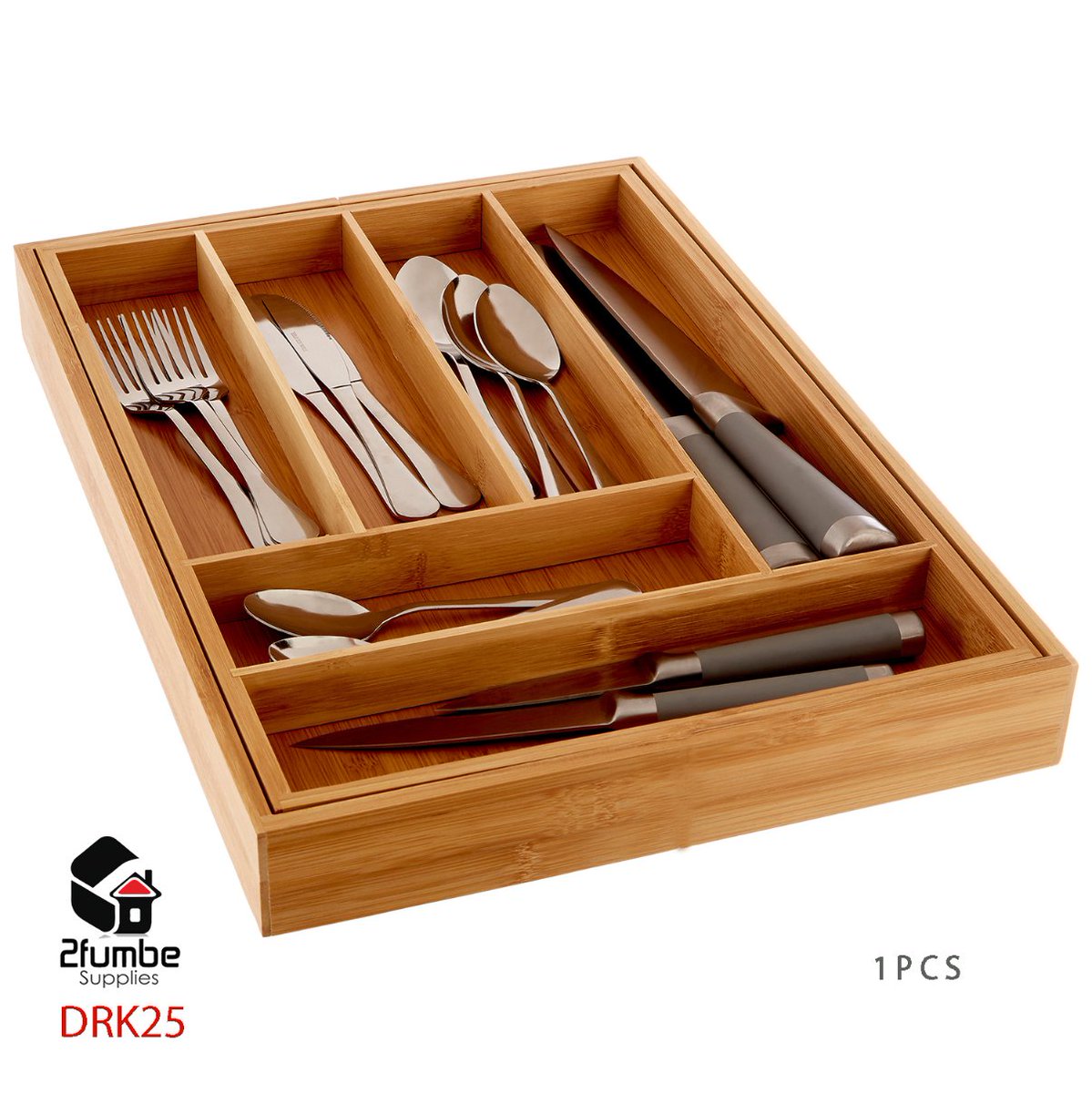 2fumbe's tweet image. "Say goodbye to the #chaos  in your cutlery drawer, and hello to organized bliss with our wooden cutlery organizer. Your spoons, forks, and knives will never fight again, and you'll win the battle for the most organized kitchen! #kitchenhumor #organizedlife #LoveIslandUK