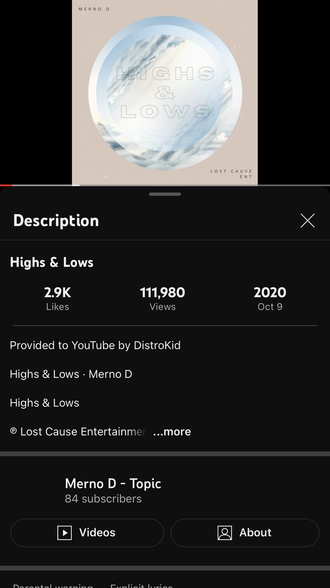TheRealMernoD's tweet photo. Yo my song hit over 100K views. So dope 💯🔥🔥 https://t.co/GFl2kQcGQz