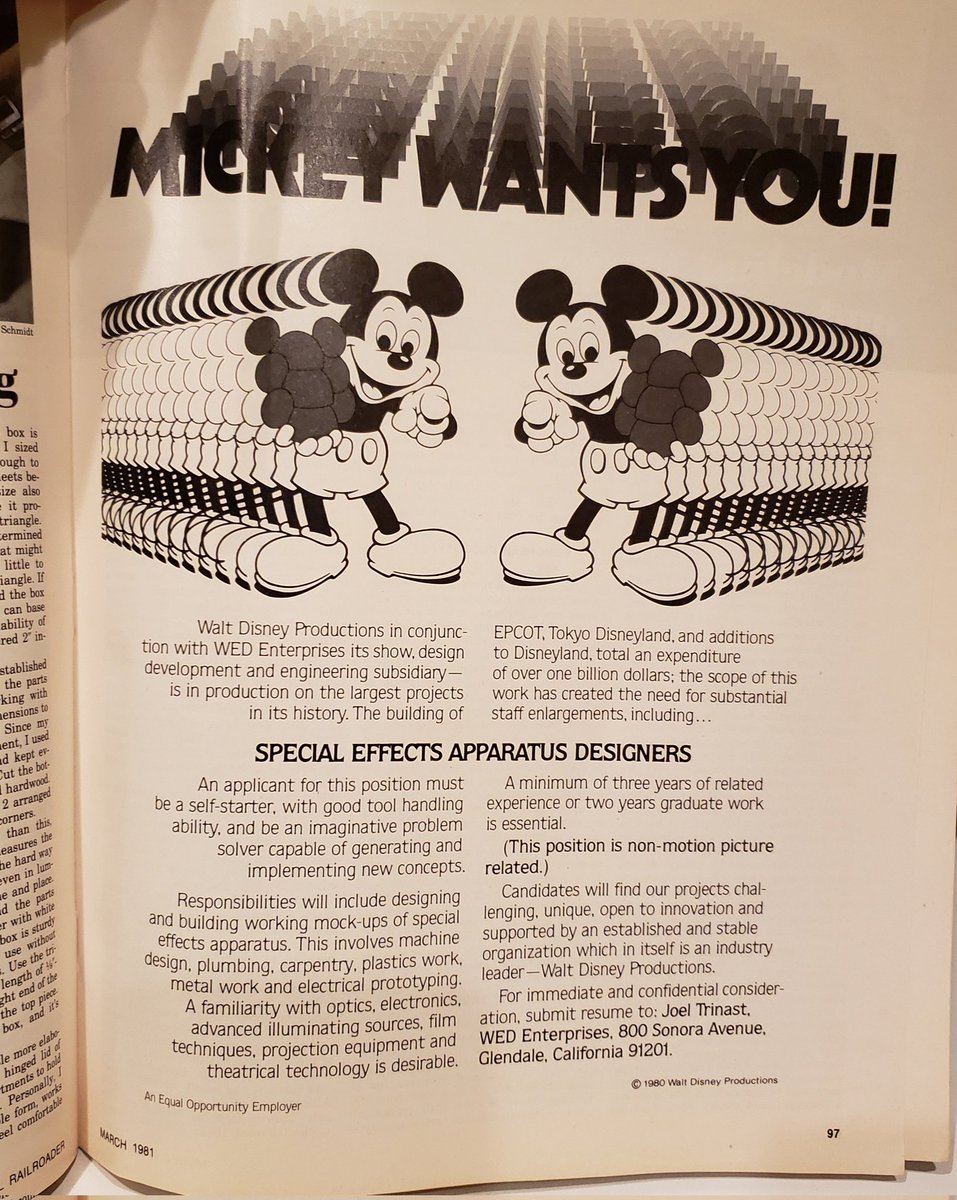 Picked up a stack of old Model Railroader magazines today for the blue prints, found this ad inside March of 1981. It would be neat to know what specifically was being worked on.