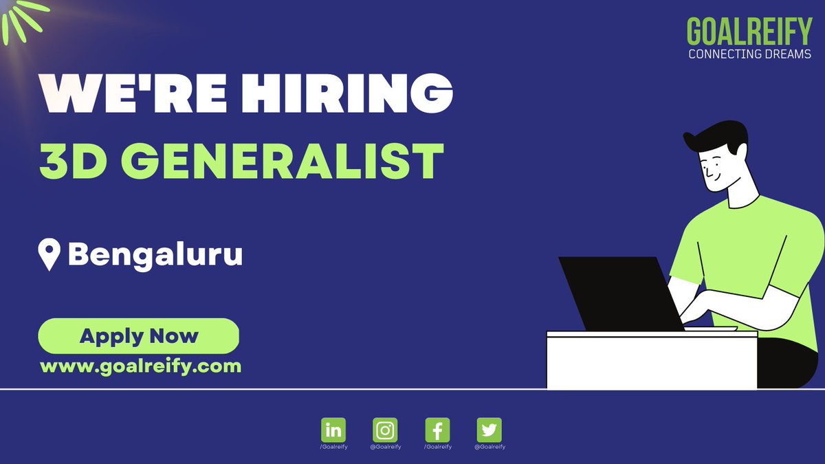 goalreify's tweet photo. We are currently #hiring 3D Generalist for a #Games Studio in #Bengaluru. 

#goalreify #games #gaming #gamingjob #art #gamingcommunity #gamingjobs #3D #Artists #Artists #MAYA #maya3d #max #autodeskmaya #zbrush #photoshop #Illustrator #3dartistjob #gameart #generalist #3Dartist https://t.co/owq0MqZj0f