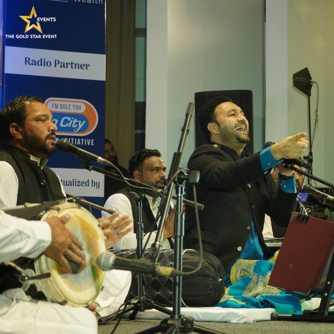 TheGoldStar01's tweet photo. The Gold Star Events organised a "Prathaa" event on at Shri Satya Sai Auditorium which is performed by @wadaliofficial
Follow @TheGoldStar01 
#goldstarevents #eventplanner  #sufimusic #qawali #lakhwinderwadali #eventdecor #decoration #event #concert #urdupoetry #eventproduction https://t.co/oo10klvpFP