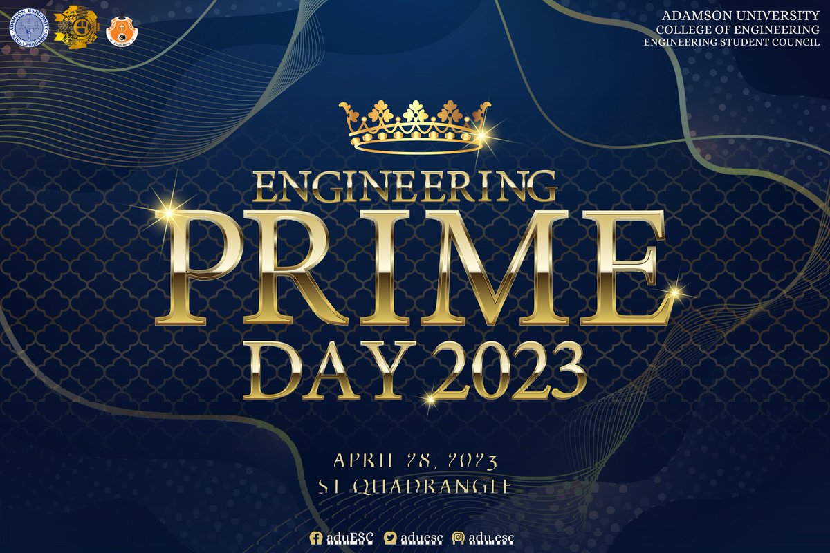 aduesc's tweet photo. 𝐄𝐍𝐆𝐈𝐍𝐄𝐄𝐑𝐈𝐍𝐆 𝐏𝐑𝐈𝐌𝐄 𝐃𝐀𝐘 𝟐𝟎𝟐𝟑

The AdU-ESC proudly presents this semester's most anticipated Engineering Day.

Make sure to mark your calendars and we hope to see you on April 28, 2023 on ST Quadrangle!

#OneCOE
#ESCalate

Pubmat by: Fayeeh Dabalus https://t.co/JH2qa140yS