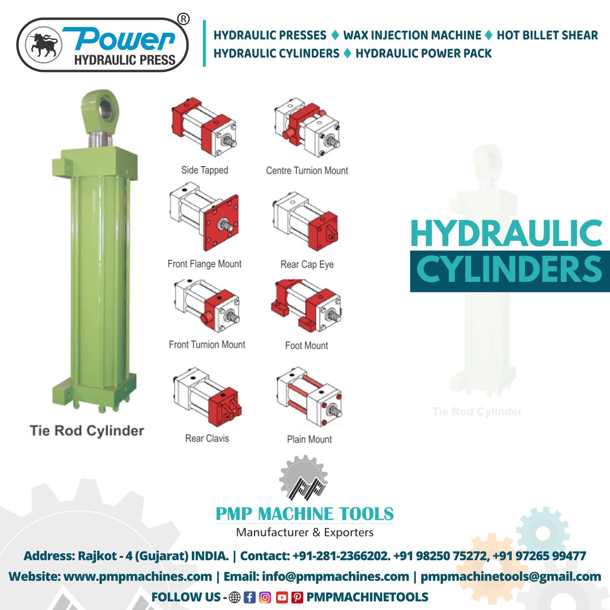 PmpMachineTools's tweet photo. Hydraulic Cylinders
Visit Us On: https://t.co/Ptf7cez60f
PMP MACHINE TOOLS - RAJKOT
We Manufacturers & Exporters - Various Types Of Hydraulic Machines.
#Hydrauliccylinders #powerpress #Vertical #PmpMachineTools #Digital
#manufacturer #exporter #suppliers #RajkotPmp https://t.co/UH9FOnlIH4