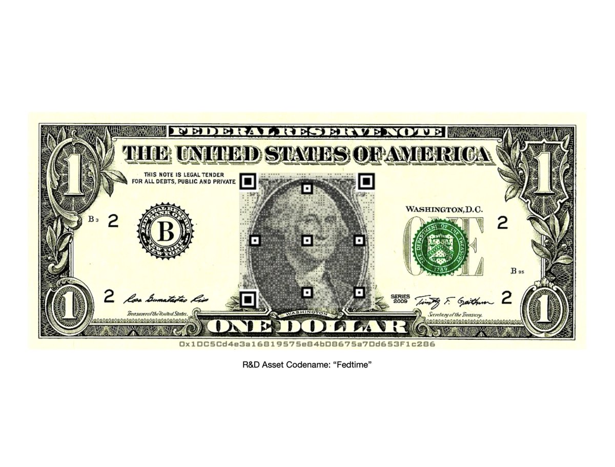 This asset codename is "Fedtime", open the image and scan it and see $1 #USDC tied to it. This asset real-world operation is one of our U.S. Trade Secrets, but what we can say is: USDC to #USD physical to #crypto conversions? It exist. We are the United States of America #FinTech