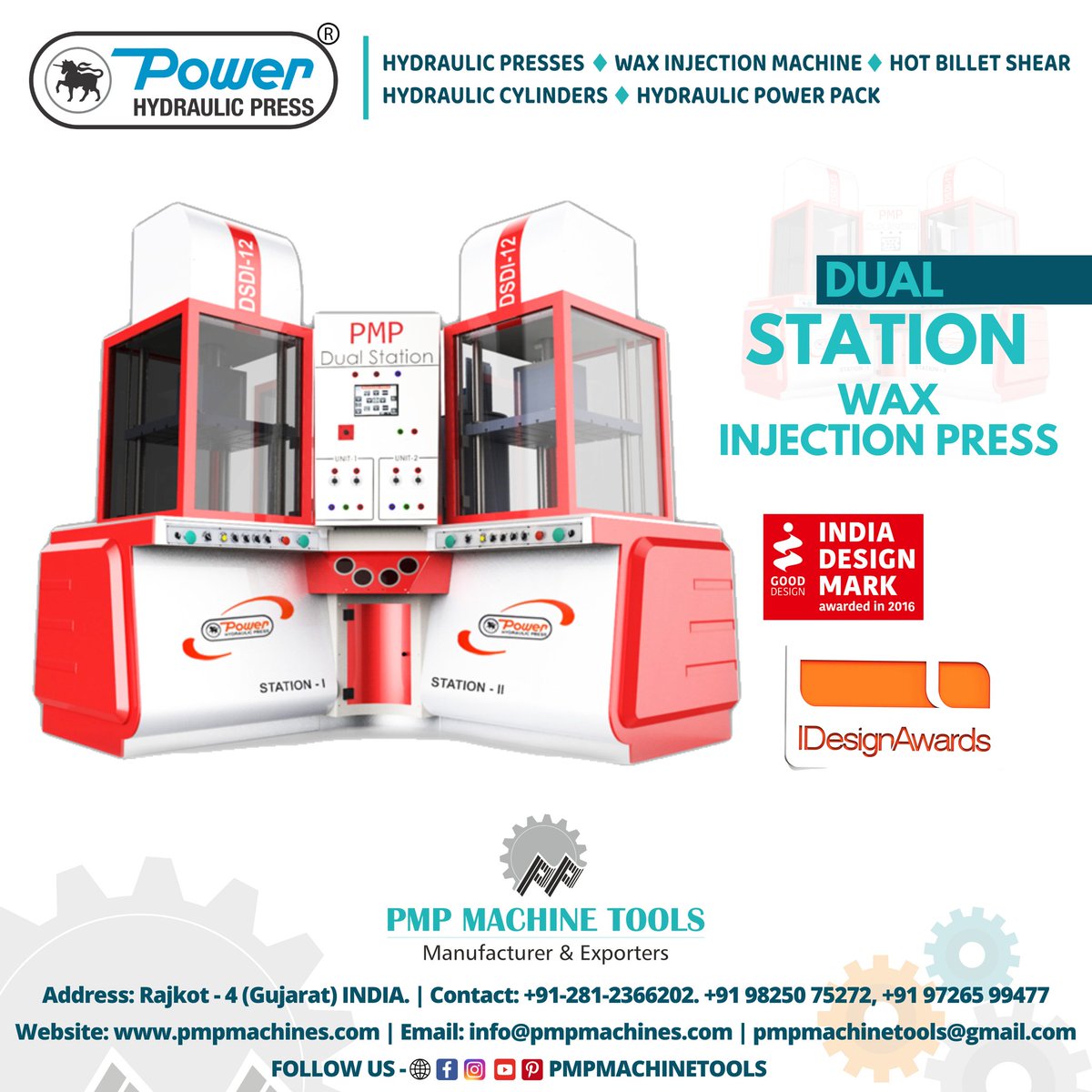 PmpMachineTools's tweet photo. Dual Station Wax Injection Press
Visit Us On: https://t.co/Ptf7cez60f
PMP MACHINE TOOLS - RAJKOT
We Manufacturers & Exporters - Various Types Of Hydraulic Machines.
#DualStation #waxinjectionpress #powerpress #Vertical #PmpMachineTools #Digital
#manufacturer #exporter https://t.co/NKPjHl5Q4w