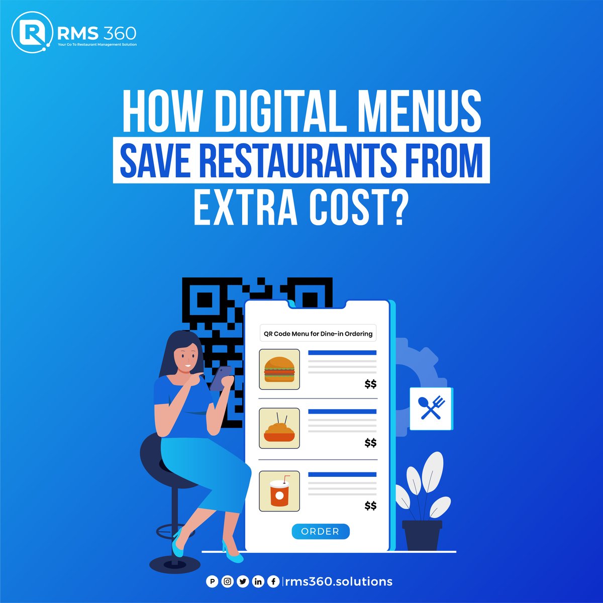 In the age of COVID-19, Digital Menus have become essential for restaurant safety and hygiene.  They can also save businesses money, How? 

Read more: linkedin.com/feed/update/ur… 

#rms360solutions  #contactlessordering #inventorymanagement  #contactlesspayments #digitalmenu