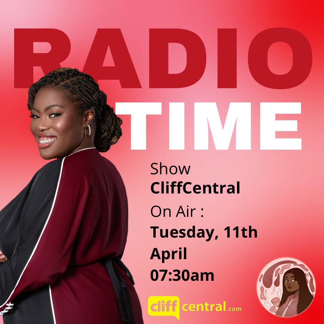 Good Morning Err’body. 

Today at 7.30am I’ll be on the @CliffCentralCom. The conversation will be flowin’ (no pun intended) 😅 

Tune in! 🩸