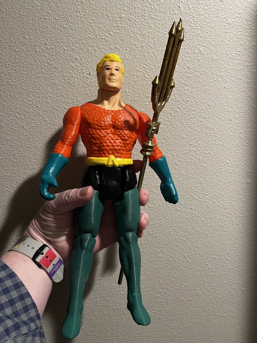 #AquaMonday I LOVED the @gentlegiantltd Jumbo #SuperPowers line. it was winding down just as I was hired. last month I found a guy overseas that was 3-D printing #vintageactionfigures as 12” figures. He had an #Aquaman listed and now a big hole in my collection has been filled.
