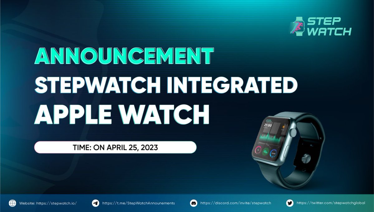 STEPWATCH APPLE WATCH連動アップデートのお知らせ

-  STEPWATCH APPがAPPLE WATCHと連動できるようにアップデートを進行
-  4月25日アップデート予定

#stepwatch #swp #M2E #AppleWatch