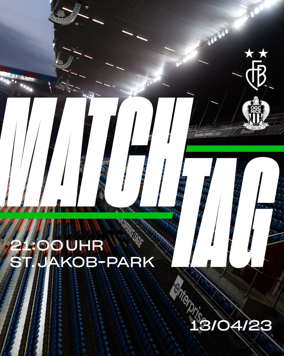 FCBasel1893's tweet photo. 𝑴𝒂𝒕𝒄𝒉𝒕𝒂𝒈: 🔴🔵 🆚 🦅 

#FCBasel1893 #MirSinBasel #Matchtag #UECL #FCBOGC #rotblaulive https://t.co/GztwoAEK7n