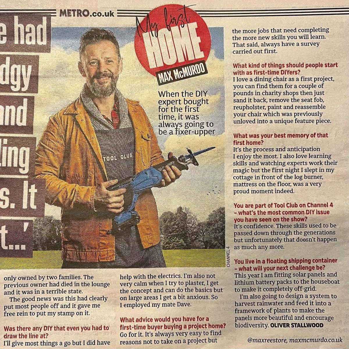 maxreestore's tweet photo. Thanks @MetroUK for the interview about my first home renovation 🛠️
#toolclub #diy #renovation #cottagerenovation #project #houseproject #houserenovation #homerenovation #amazingspaces https://t.co/7CKNFpmpZj